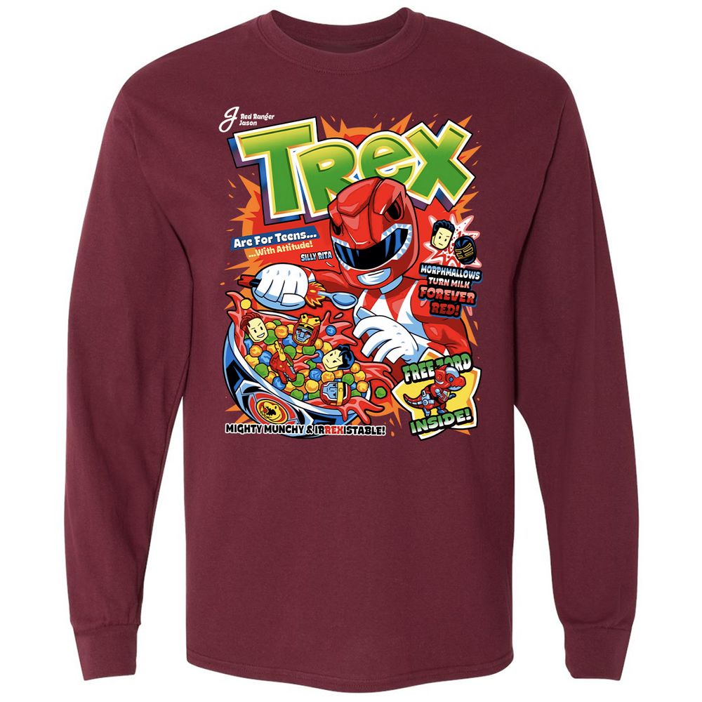 Long Sleeve T-Shirt - S4QWXD88 - Maroon - 11