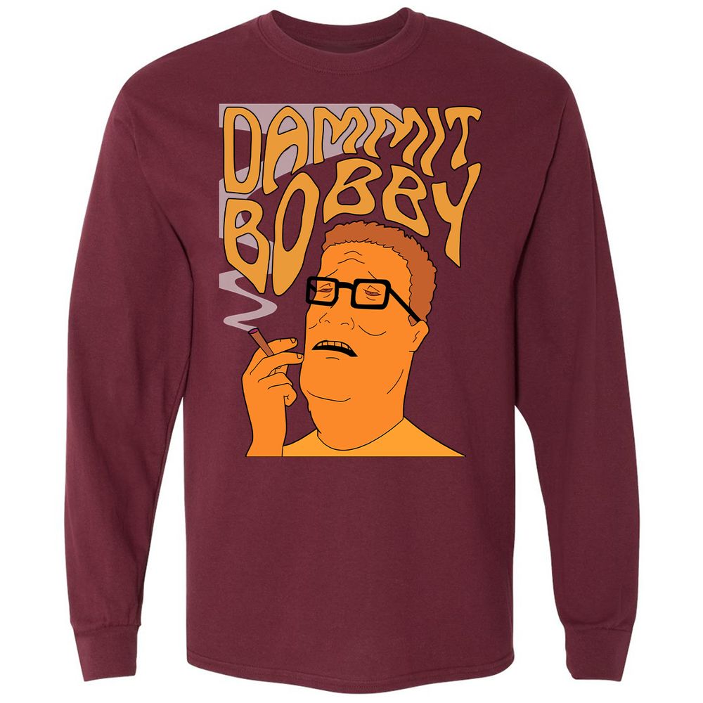 Long Sleeve T-Shirt - 99VLQ3KE - Maroon - 11