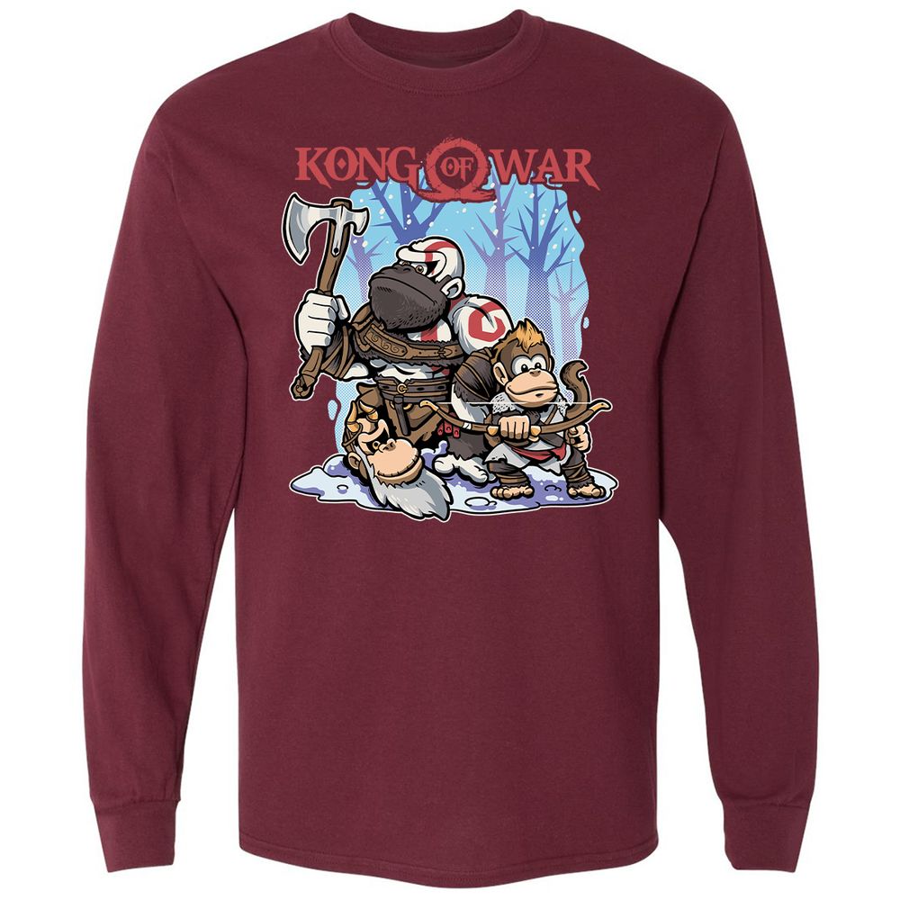 Long Sleeve T-Shirt - HT3FHPSQ - Maroon - 11