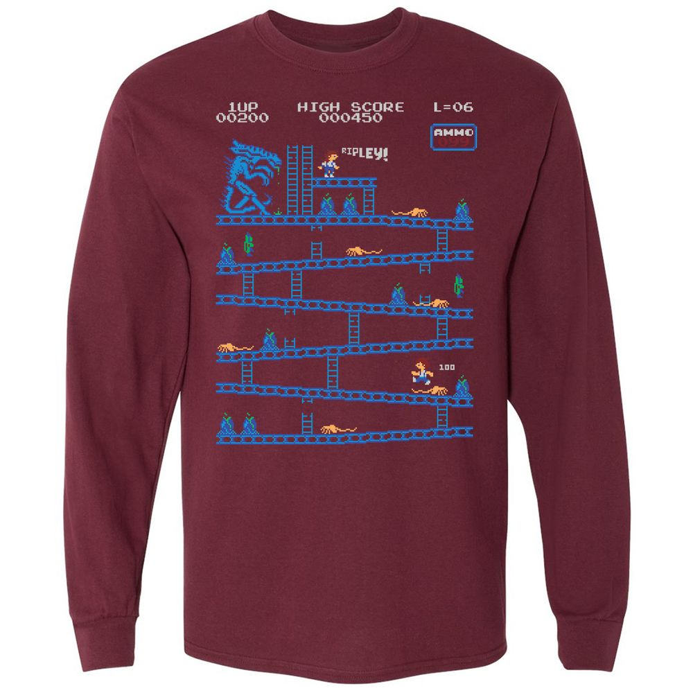 Long Sleeve T-Shirt - 4JCSS58P - Maroon - 11