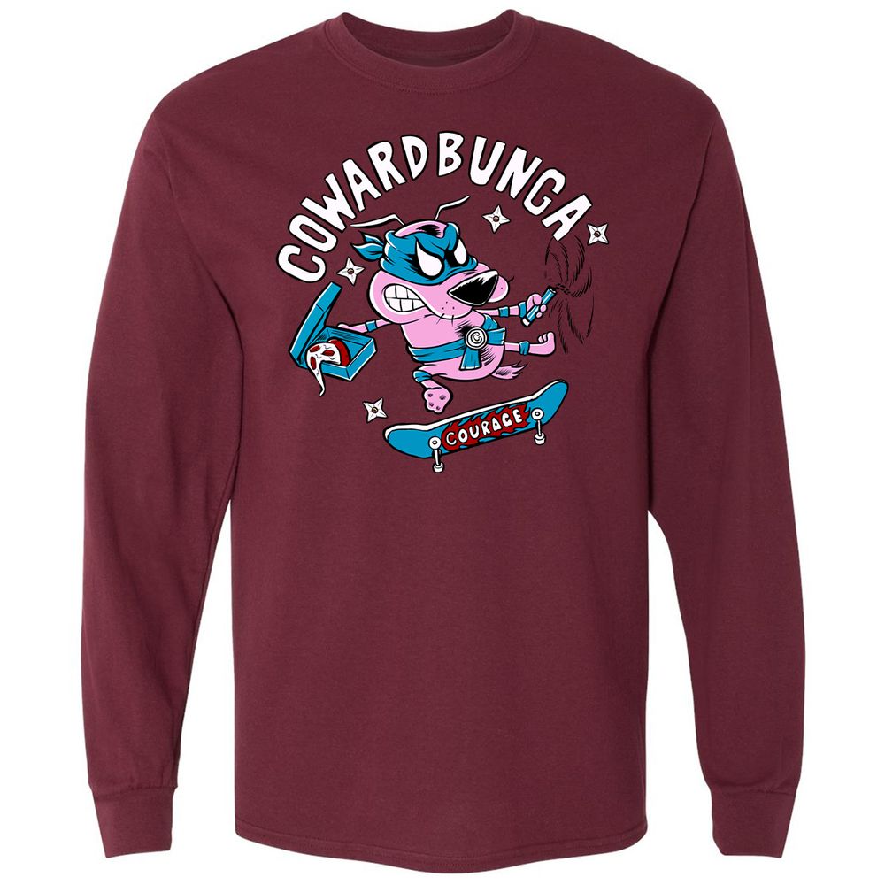 Long Sleeve T-Shirt - XVABQM1X - Maroon - 11