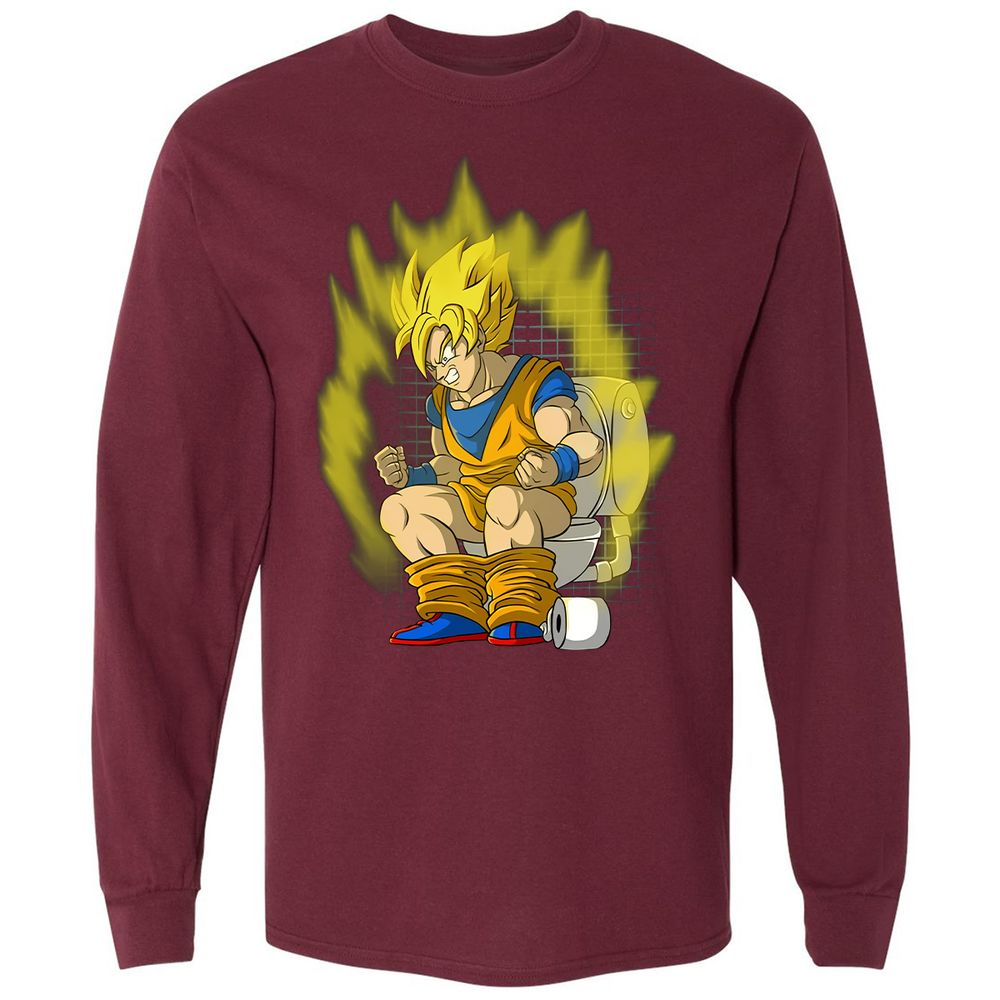 Long Sleeve T-Shirt - PZBRJQTK - Maroon - 11