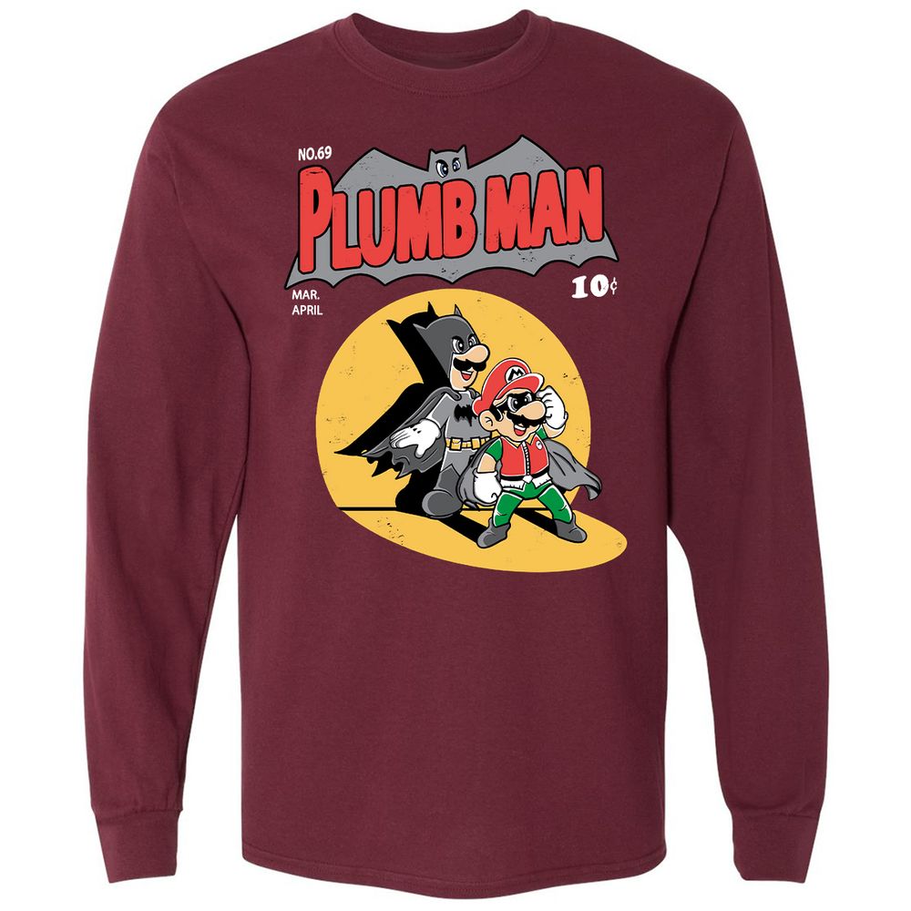 Long Sleeve T-Shirt - SCDXR6J1 - Maroon - 11