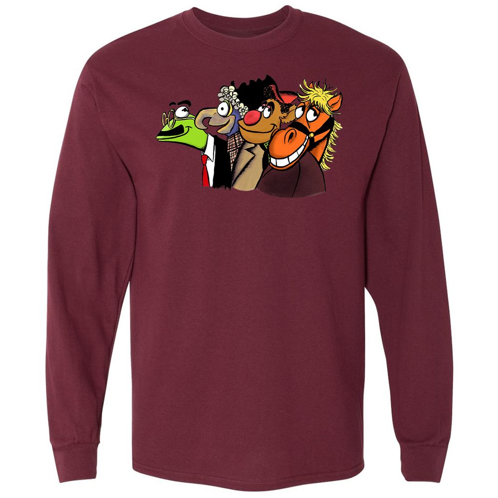 Long Sleeve T-Shirt - 1NZPXSAK - Maroon - 11
