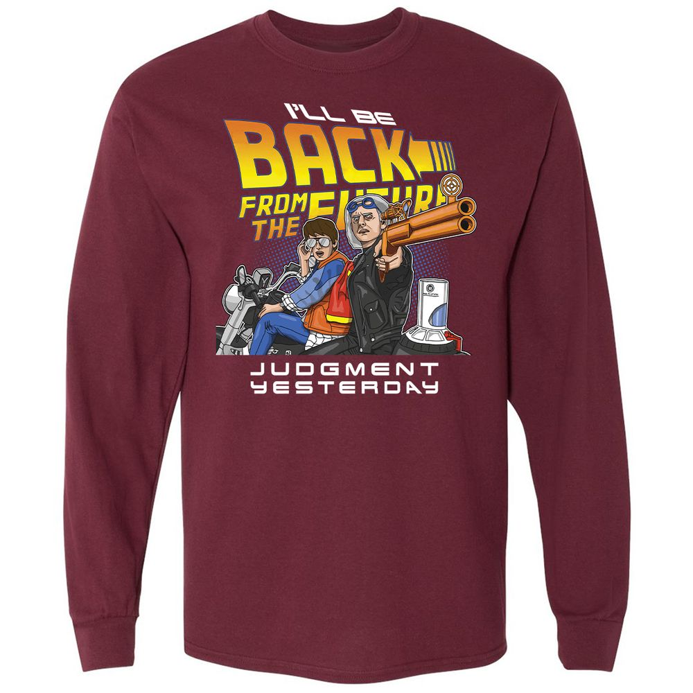 Long Sleeve T-Shirt - NVUNDQ2F - Maroon - 11
