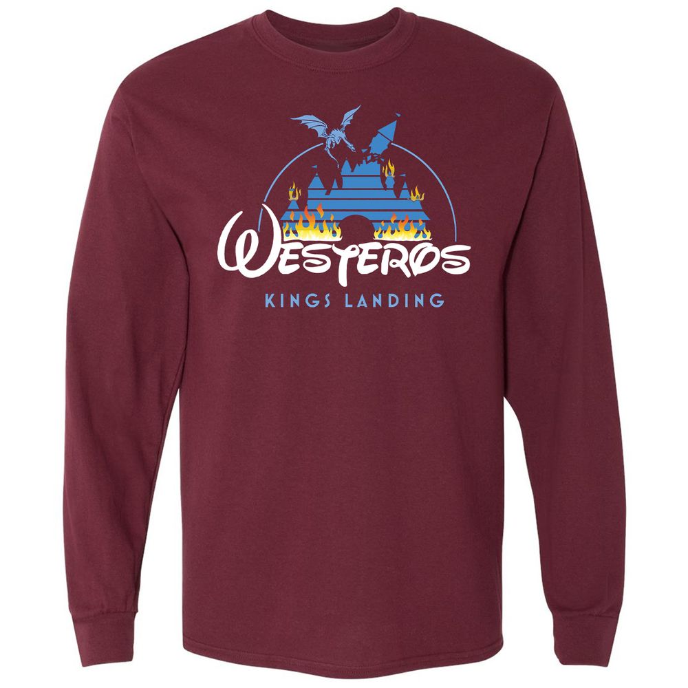 Long Sleeve T-Shirt - L5T4G5PM - Maroon - 11