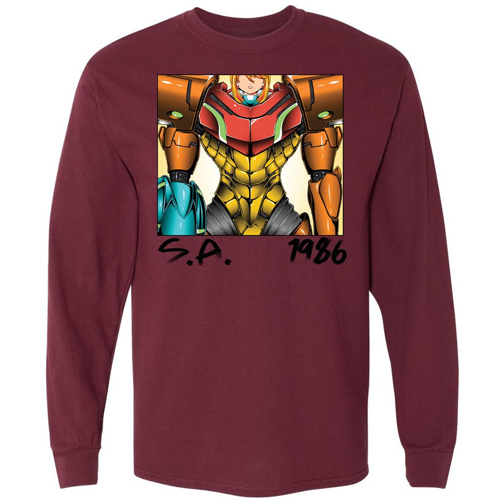 Long Sleeve T-Shirt - 2LUE3P7W - Maroon - 11