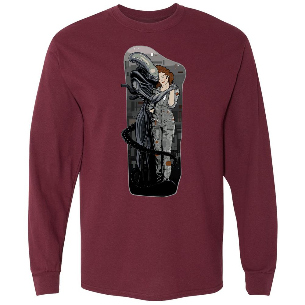 Long Sleeve T-Shirt - BSTDP7CD - Maroon - 11