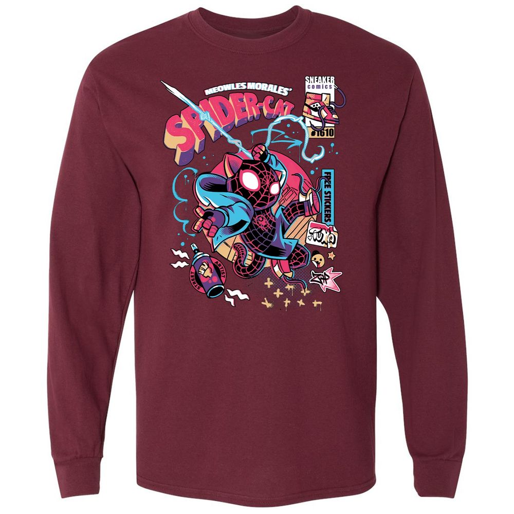 Long Sleeve T-Shirt - MVNJP713 - Maroon - 11