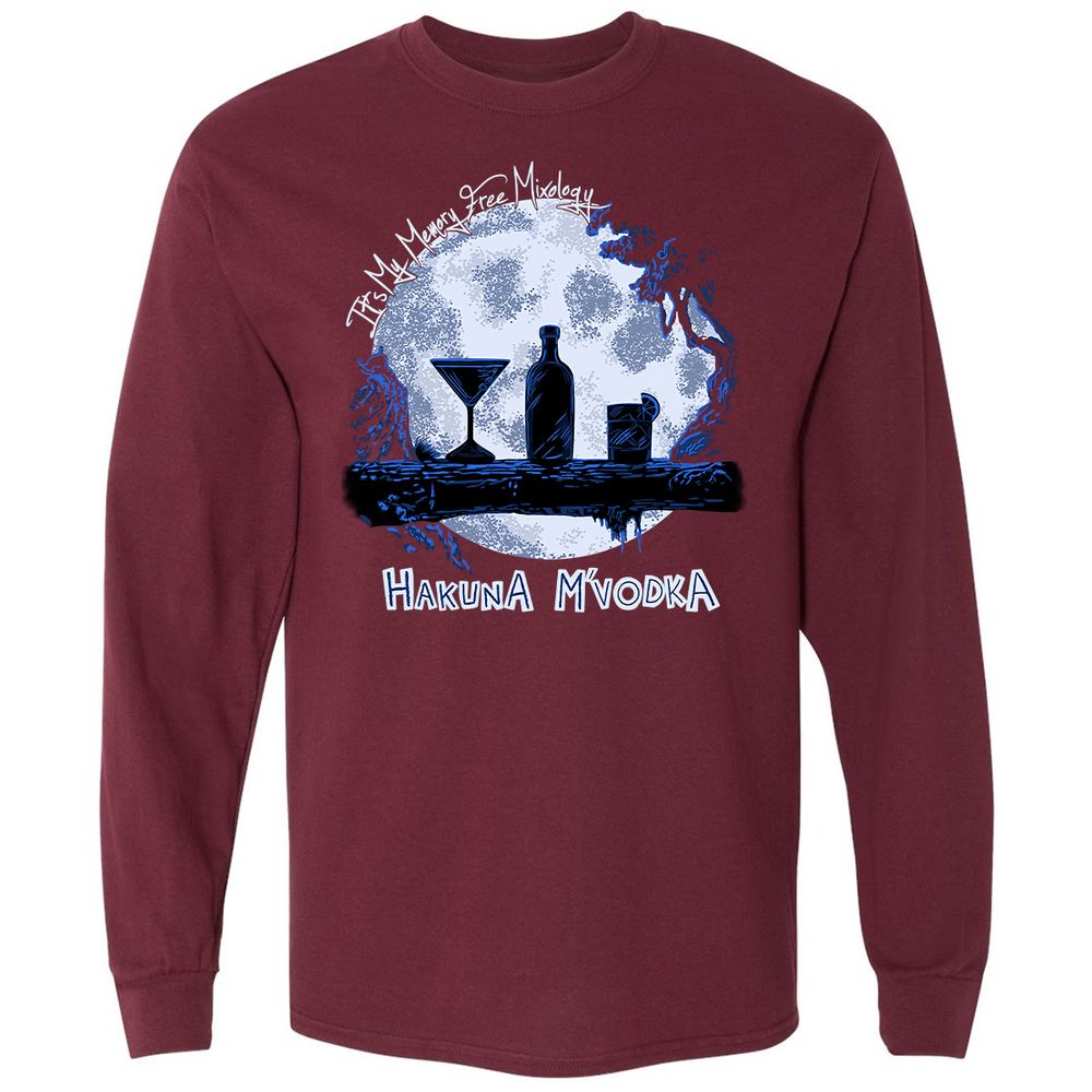 Long Sleeve T-Shirt - 6J982QUR - Maroon - 11