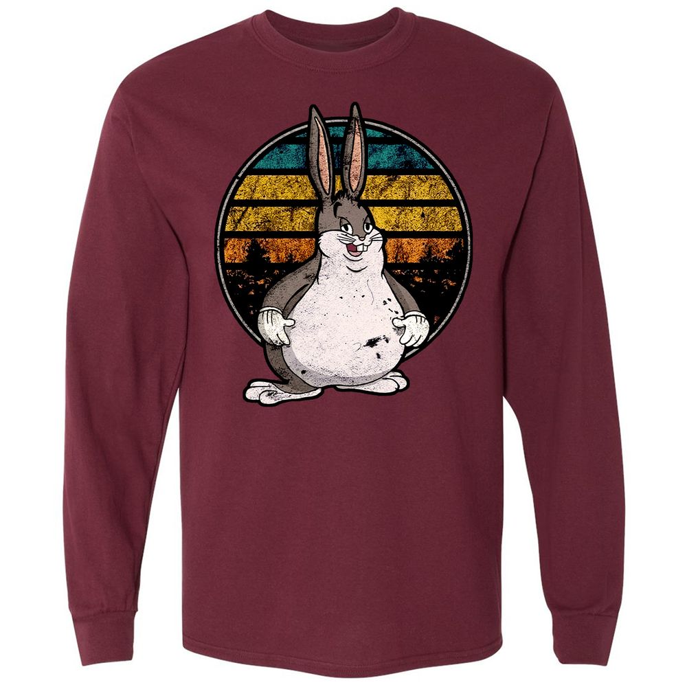Long Sleeve T-Shirt - 1XNSRHZ3 - Maroon - 11