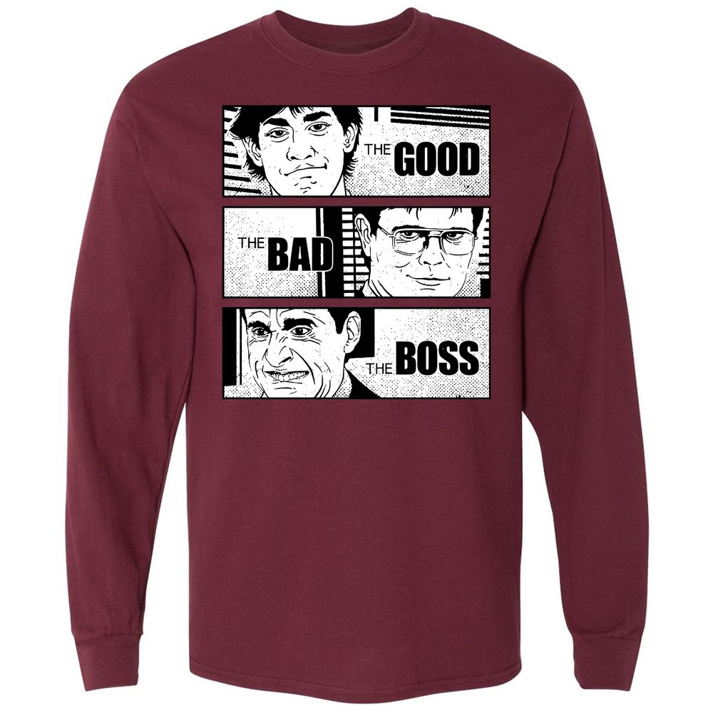 Long Sleeve T-Shirt - 8347BQJ3 - Maroon - 11