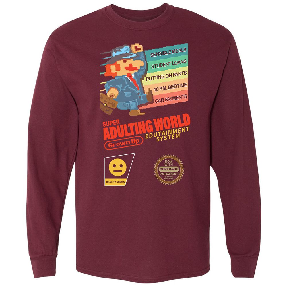Long Sleeve T-Shirt - V1ZEH5SD - Maroon - 11