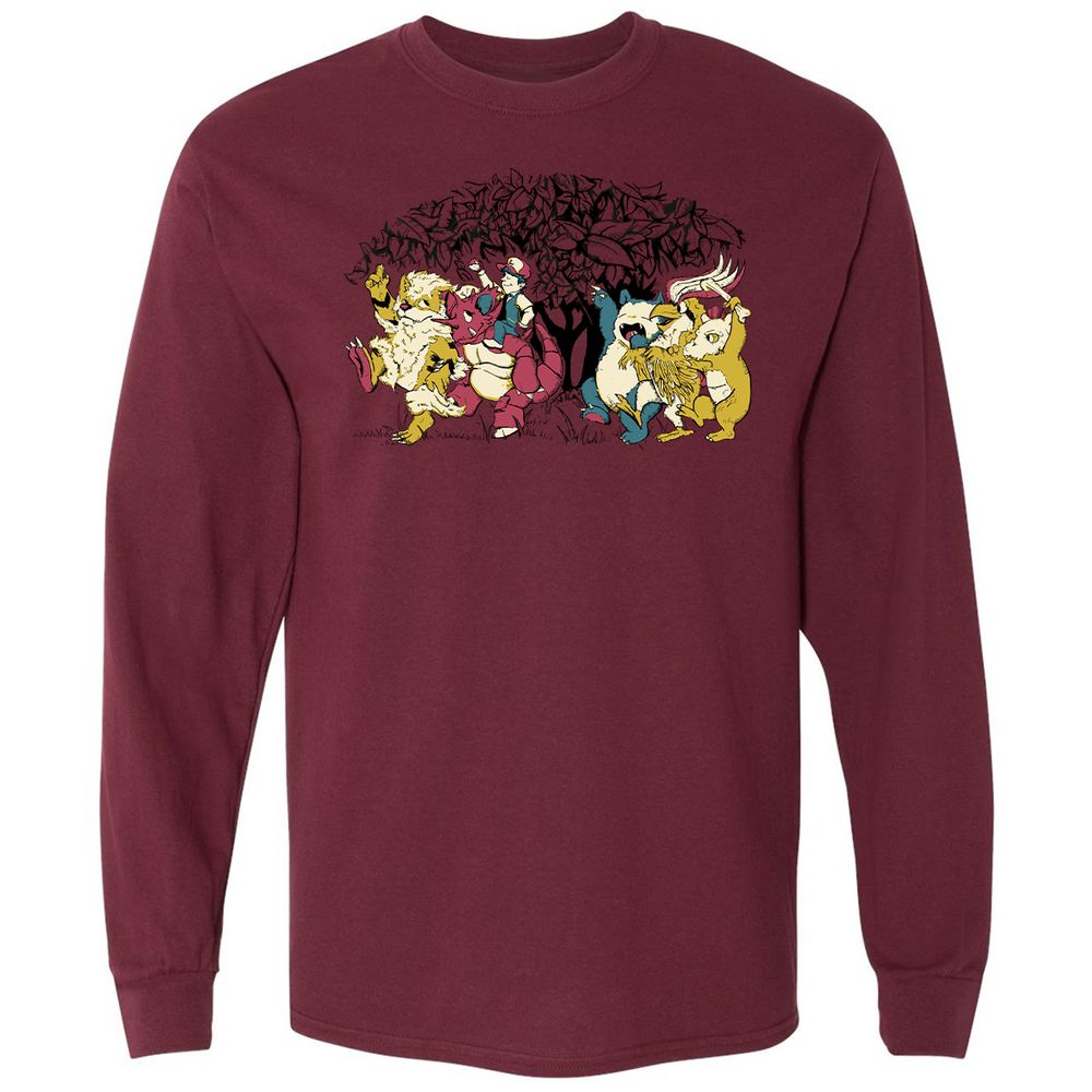 Long Sleeve T-Shirt - 6LA2G7BR - Maroon - 11
