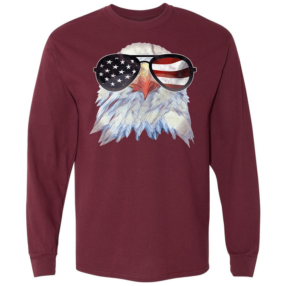 Long Sleeve T-Shirt - JBC44FKQ - Maroon - 11