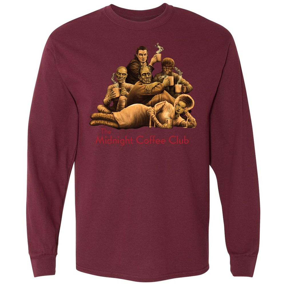 Long Sleeve T-Shirt - 3XCE7C9M - Maroon - 11