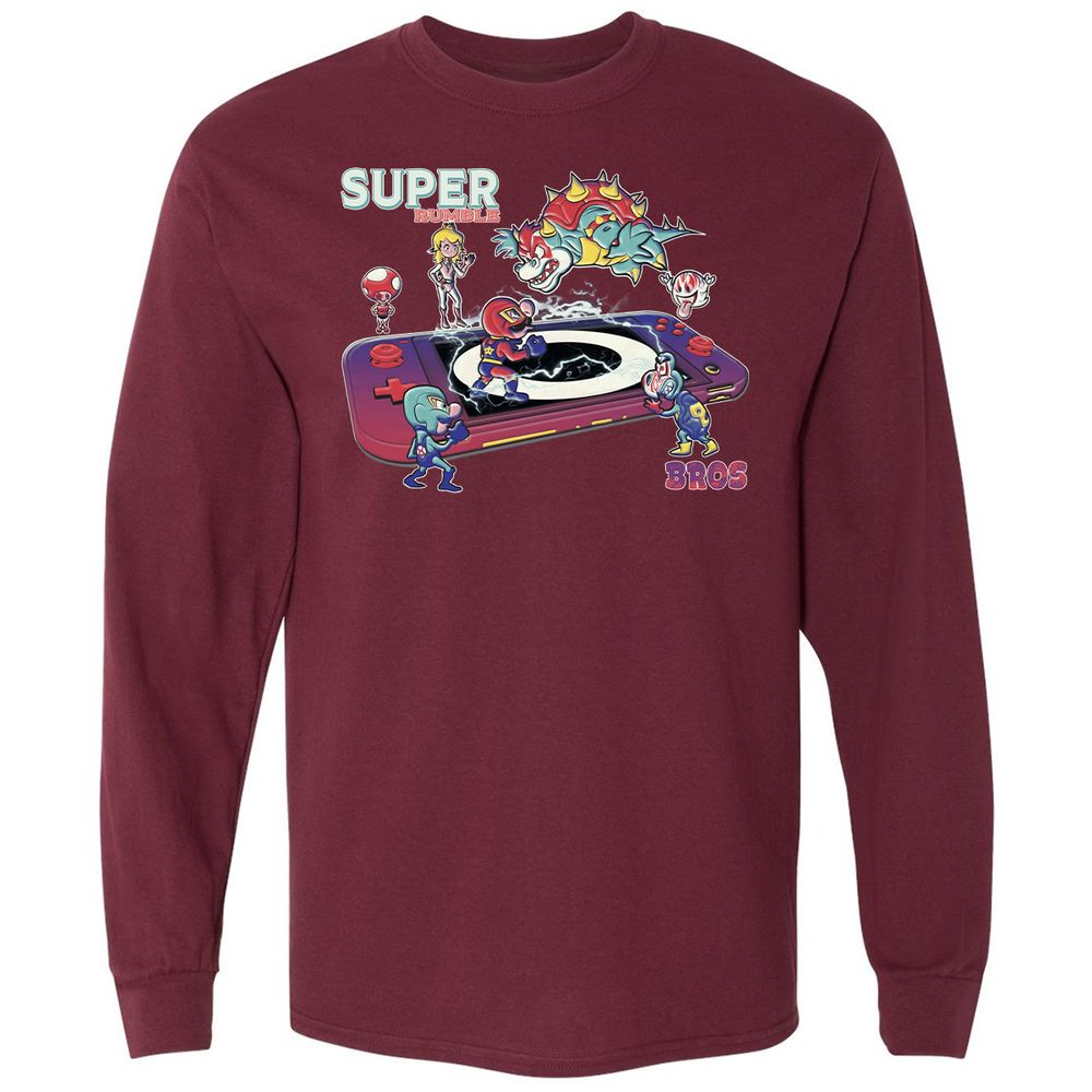 Long Sleeve T-Shirt - R5VEBKKZ - Maroon - 11