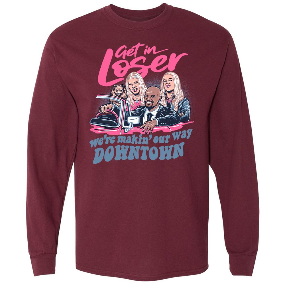 Long Sleeve T-Shirt - F67UBF3V - Maroon - 11