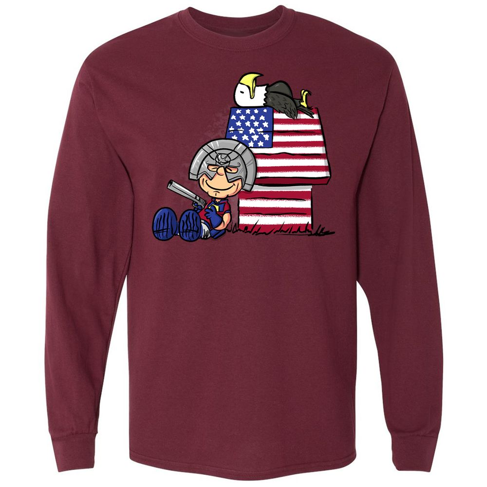 Long Sleeve T-Shirt - QGSTDN7A - Maroon - 11