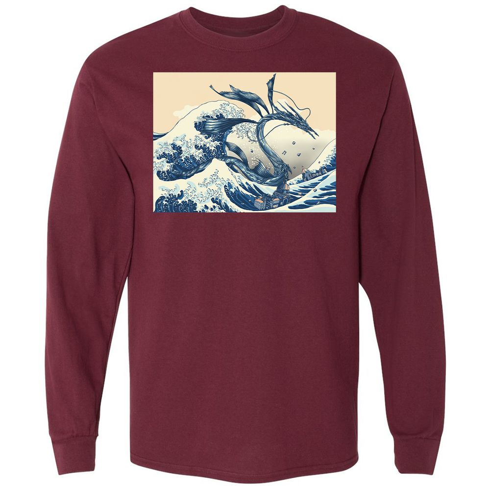 Long Sleeve T-Shirt - X38H73FF - Maroon - 11
