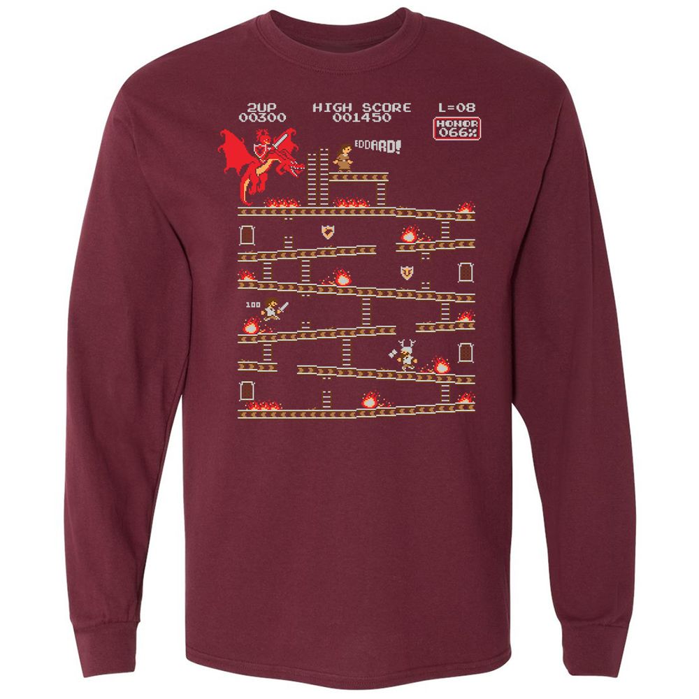 Long Sleeve T-Shirt - 3UL1MVSC - Maroon - 11