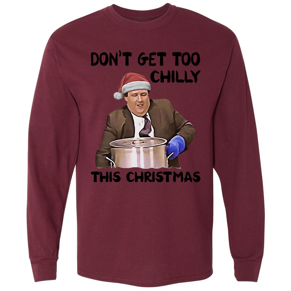 Long Sleeve T-Shirt - QGWC7FZS - Maroon - 11