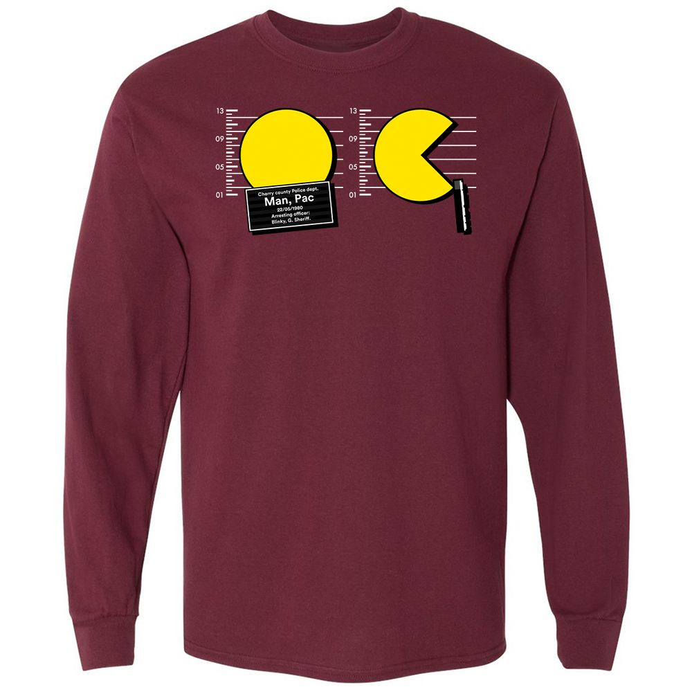 Long Sleeve T-Shirt - 3JPXNGZM - Maroon - 11