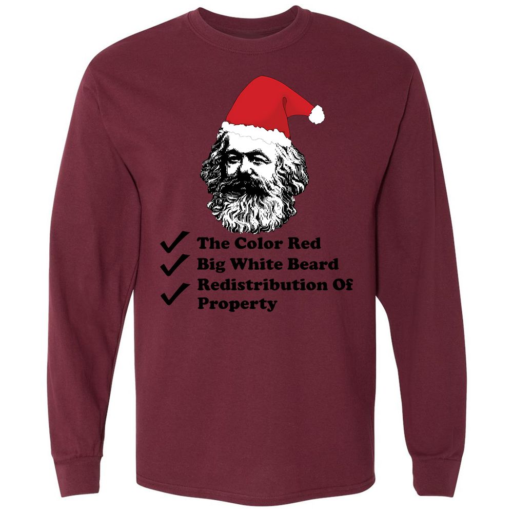 Long Sleeve T-Shirt - CA5VSWBW - Maroon - 11