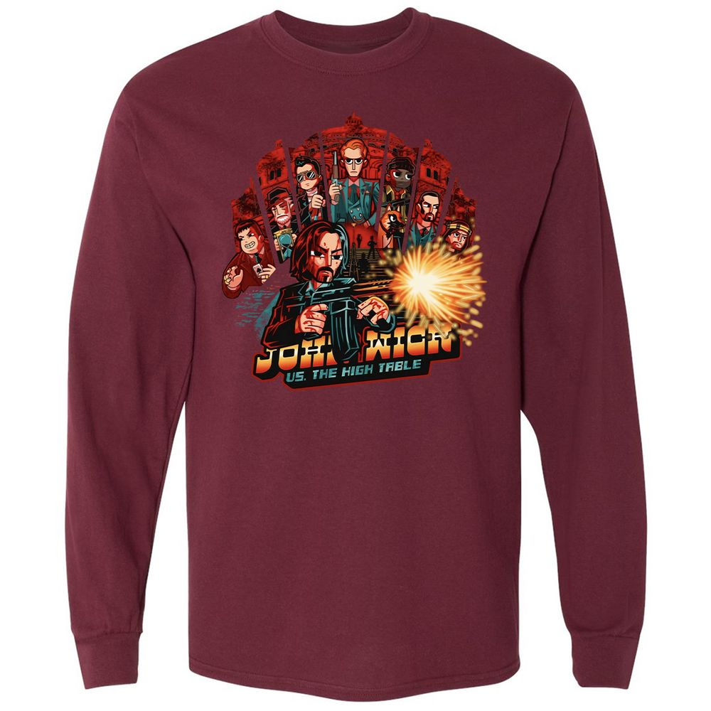 Long Sleeve T-Shirt - TAWQYSTB - Maroon - 11