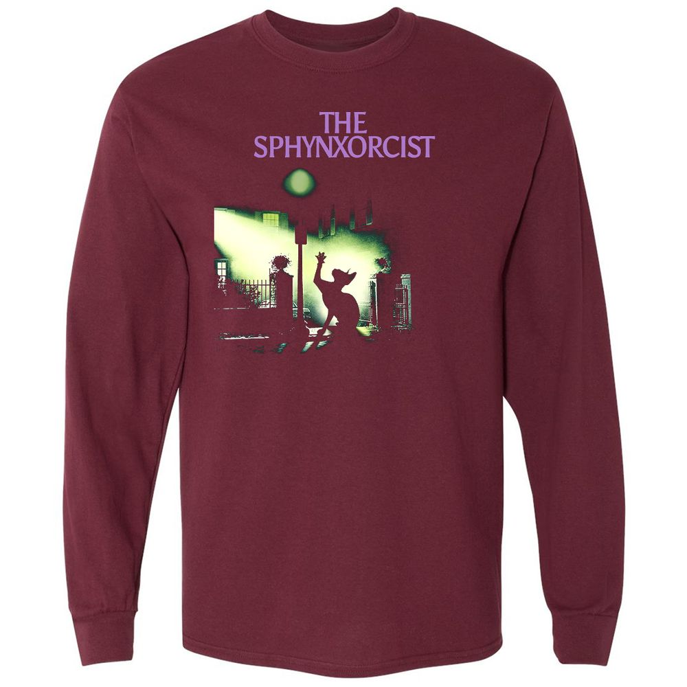 Long Sleeve T-Shirt - QC7KFZ8Y - Maroon - 11