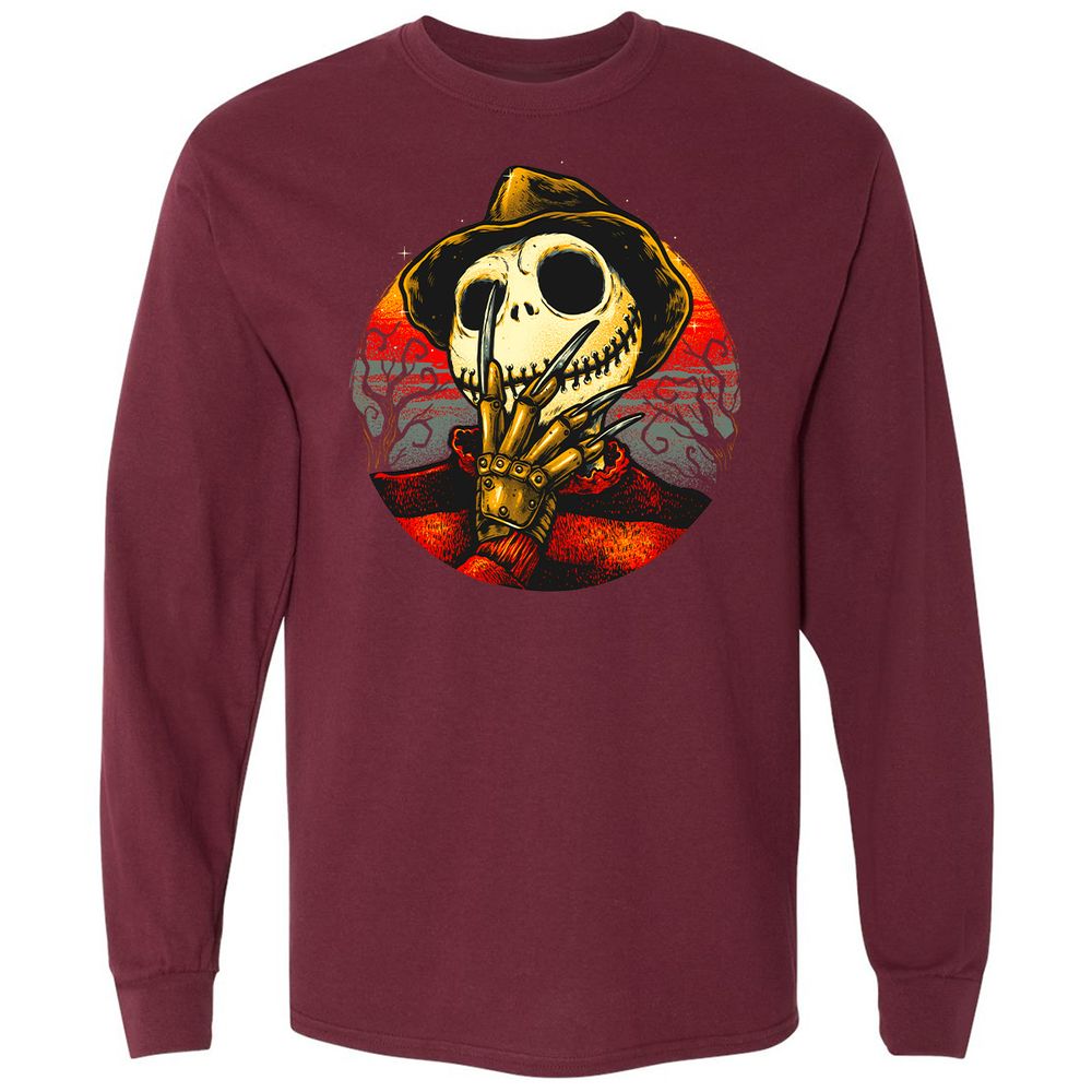 Long Sleeve T-Shirt - 9VWWBQRQ - Maroon - 11