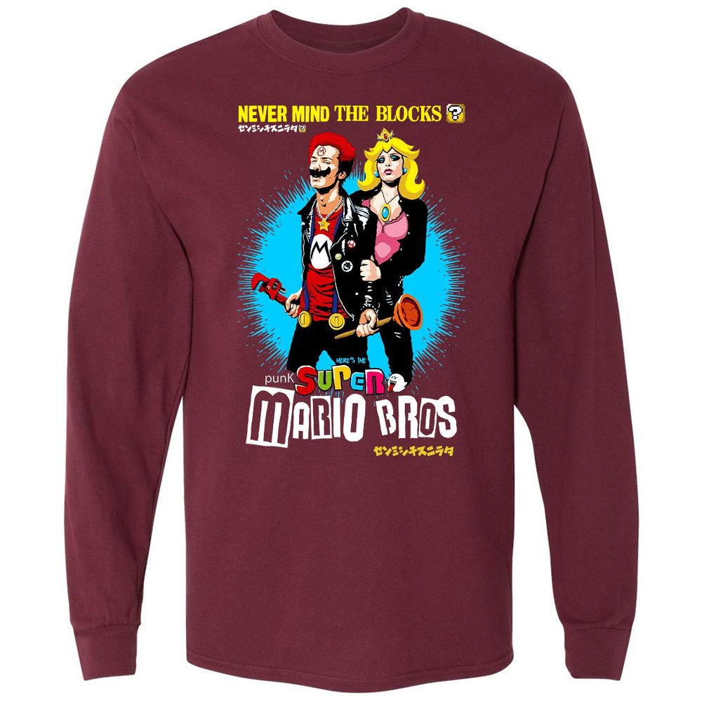 Long Sleeve T-Shirt - 76XP7YVG - Maroon - 11