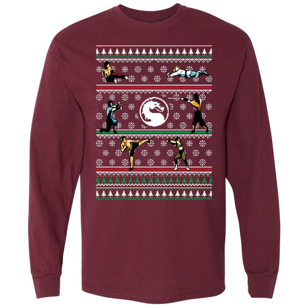 Long Sleeve T-Shirt - 8Y3LLHXJ - Maroon - 11