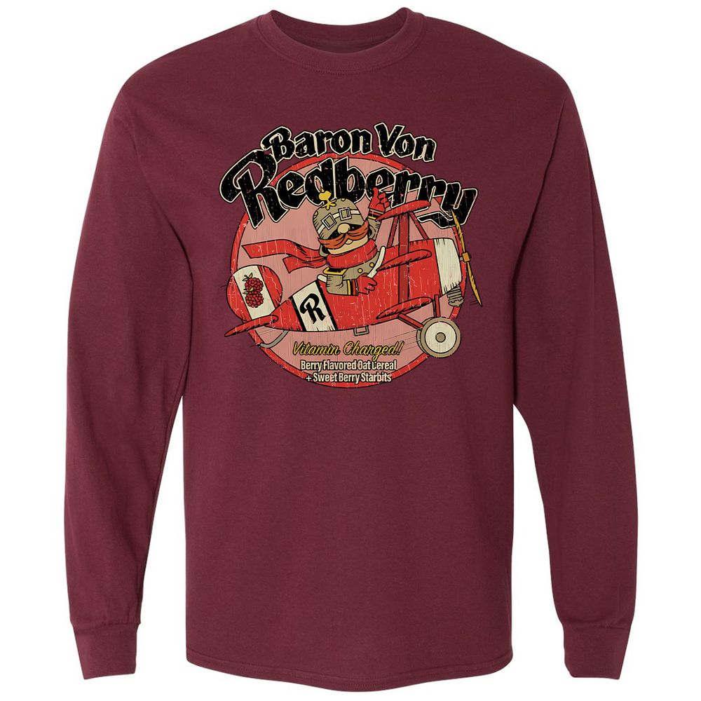 Long Sleeve T-Shirt - KMTGW4X8 - Maroon - 11