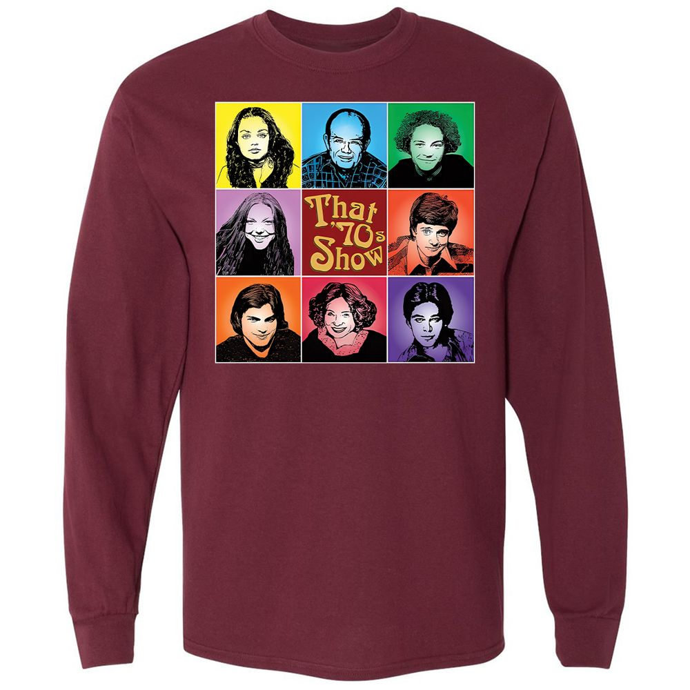 Long Sleeve T-Shirt - RPE8PUQ6 - Maroon - 11