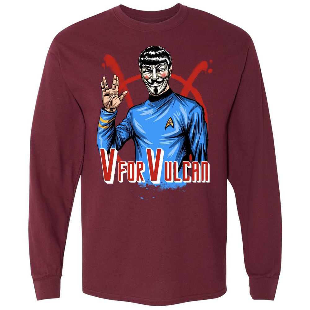 Long Sleeve T-Shirt - M1CHUQ8X - Maroon - 11