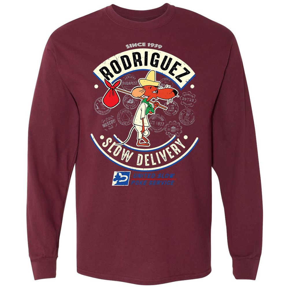 Long Sleeve T-Shirt - CSDZJ8GX - Maroon - 11