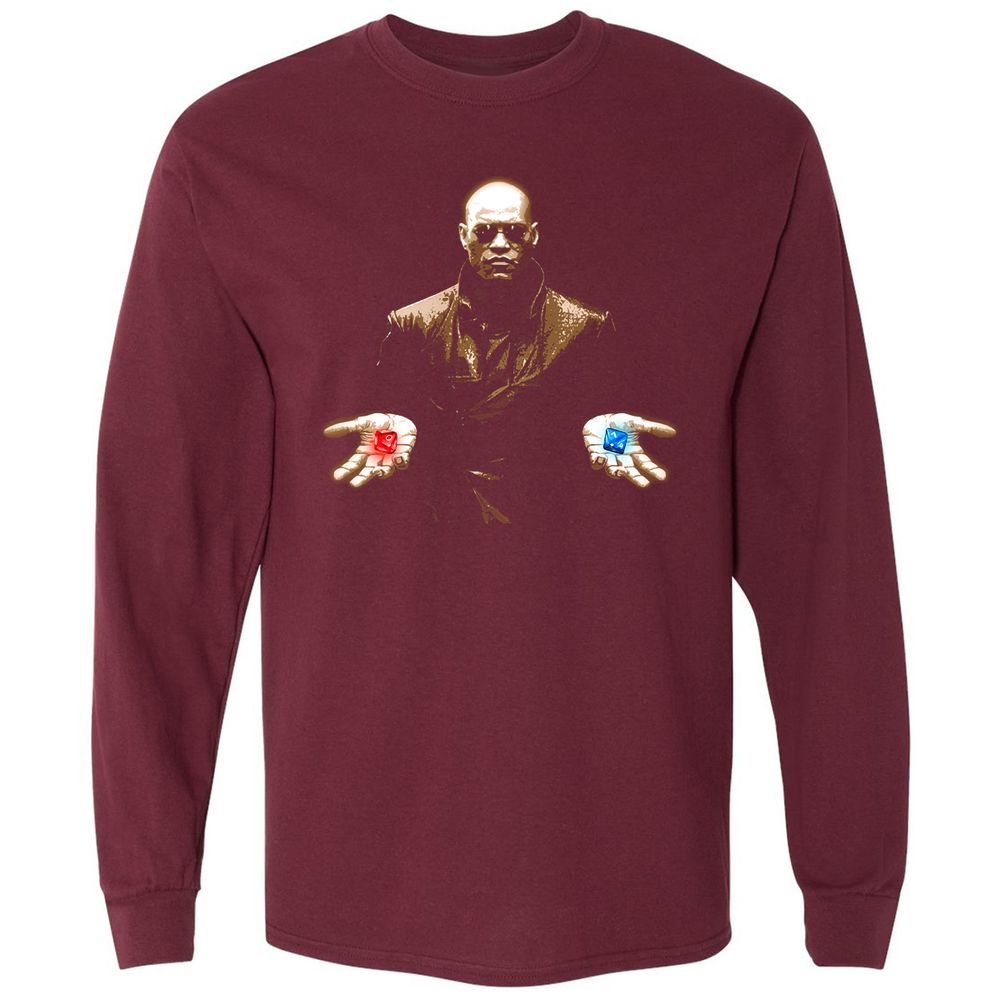 Long Sleeve T-Shirt - 81RBJL3U - Maroon - 11