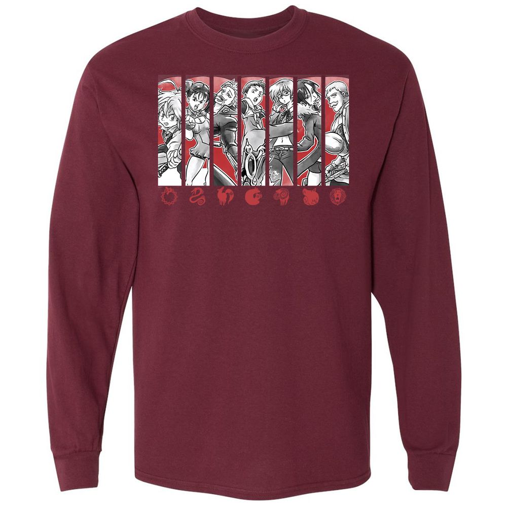 Long Sleeve T-Shirt - P81RMQZZ - Maroon - 11