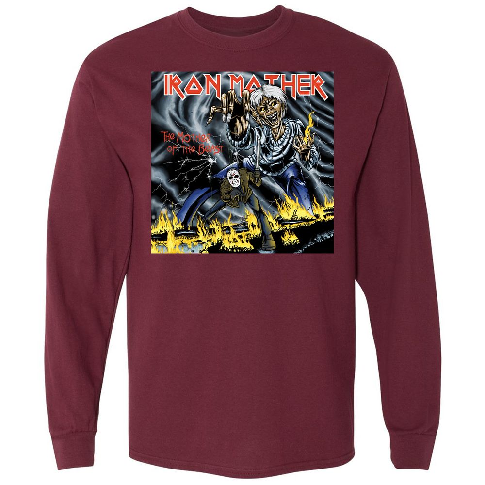 Long Sleeve T-Shirt - ZEX7YA1S - Maroon - 11