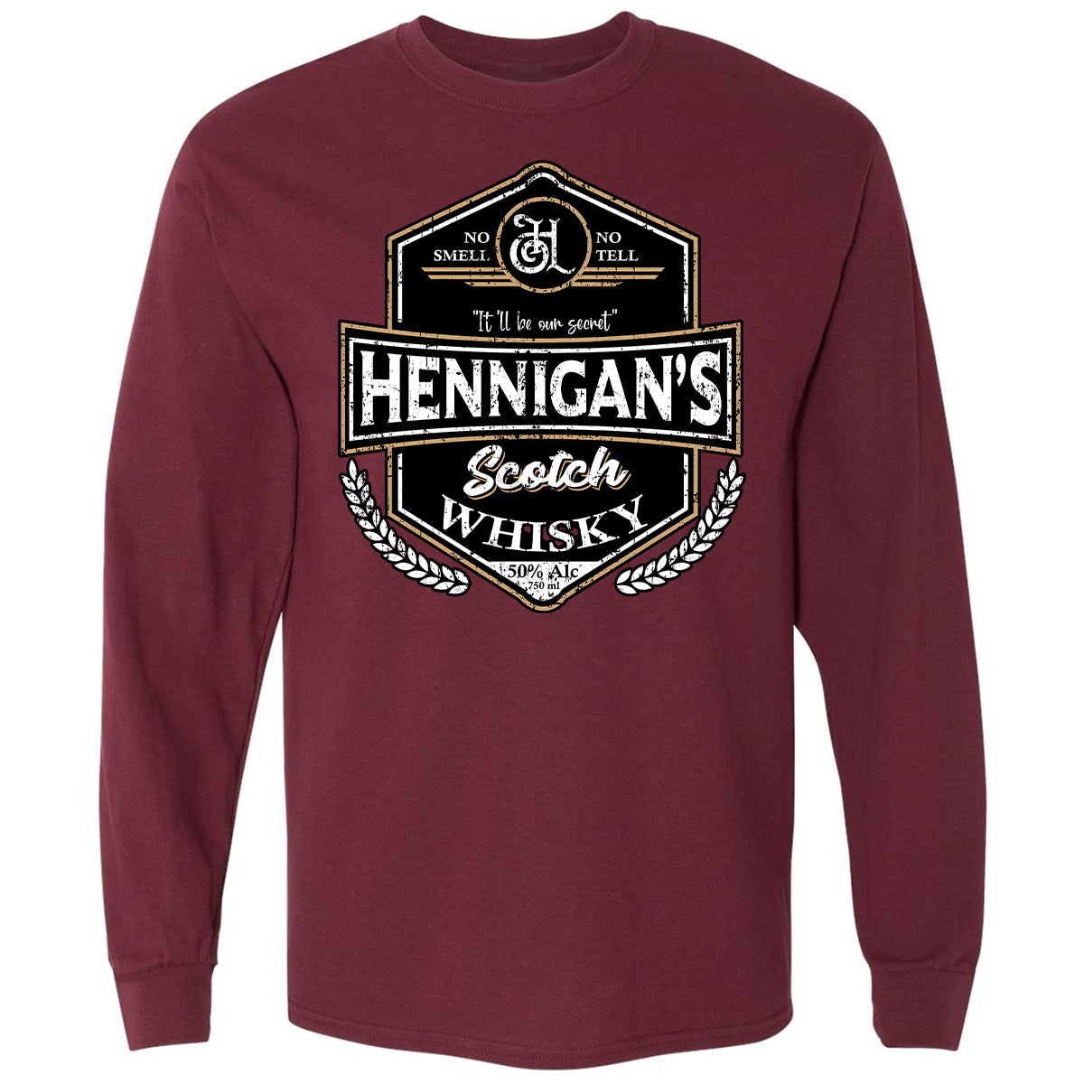 Long Sleeve T-Shirt - B31U2CCA - Maroon - 11