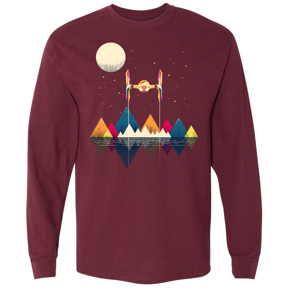 Long Sleeve T-Shirt - WAVXFJ4K - Maroon - 11