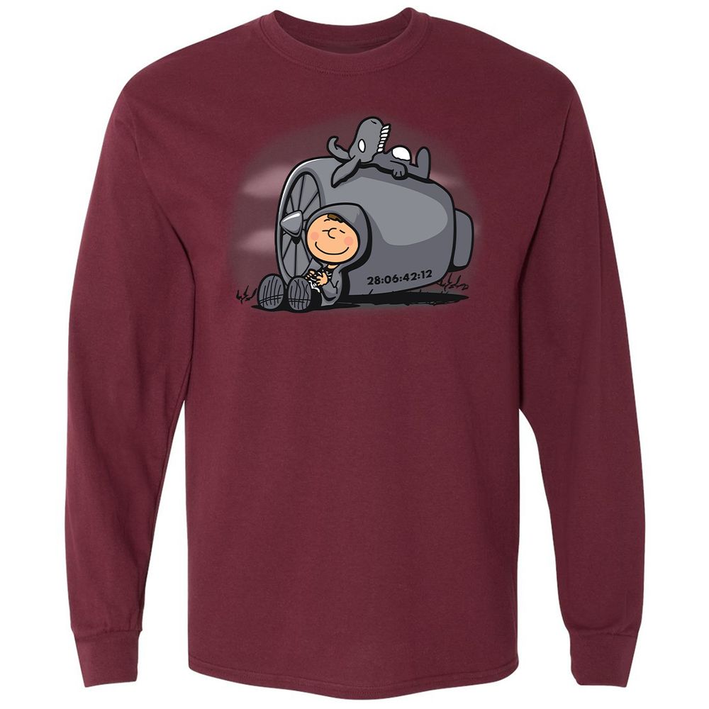 Long Sleeve T-Shirt - 87J4F2NM - Maroon - 11
