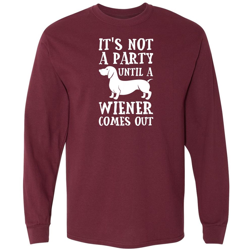 Long Sleeve T-Shirt - W2PHJK3X - Maroon - 11