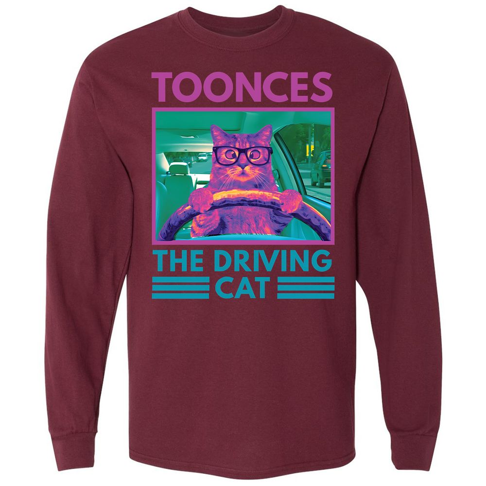 The Driving Cat - Maroon - 11