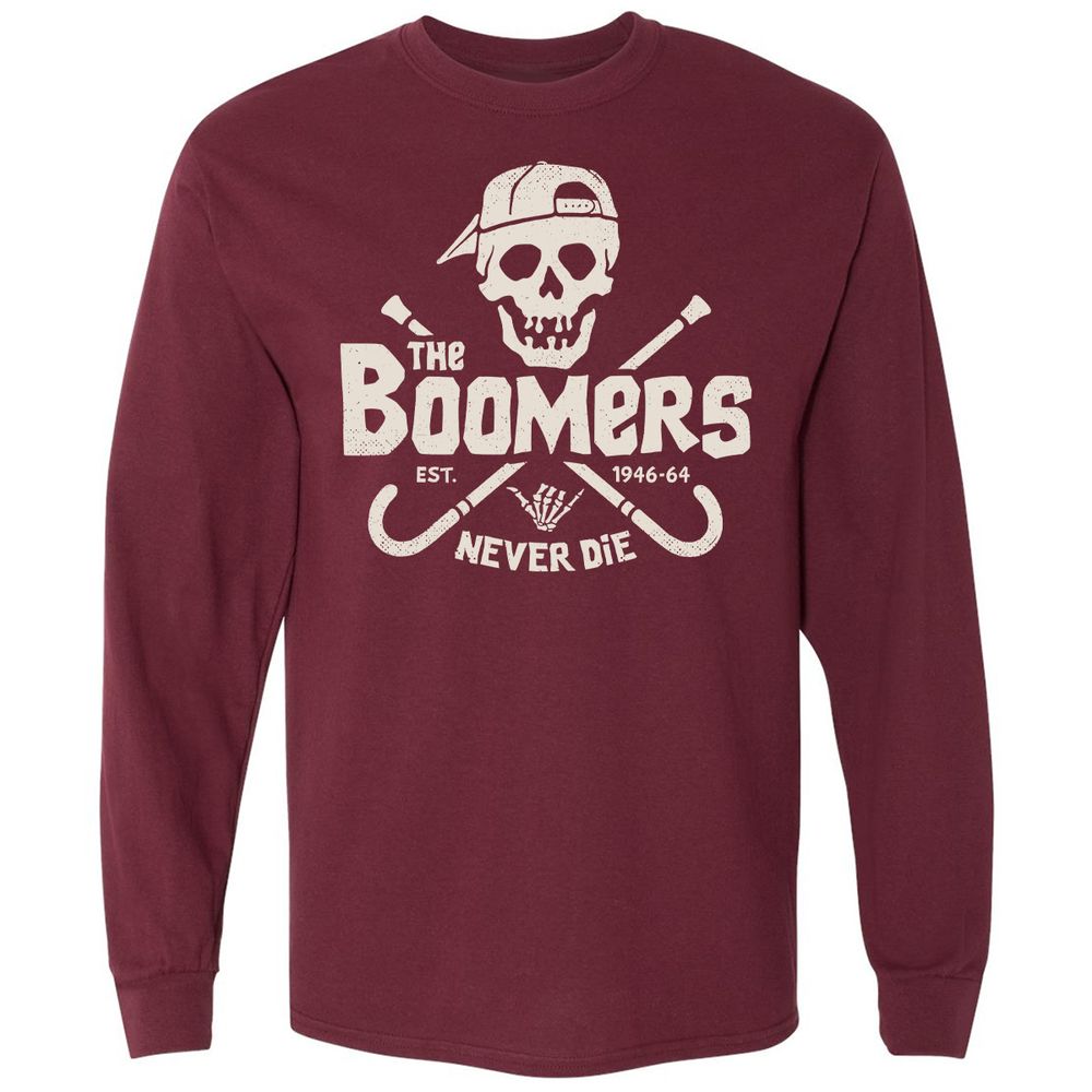 Long Sleeve T-Shirt - ZM41FQC4 - Maroon - 11