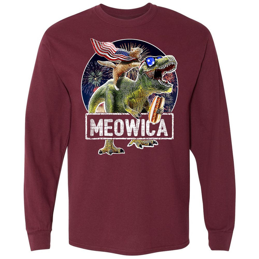 Long Sleeve T-Shirt - J3CCF7CW - Maroon - 11