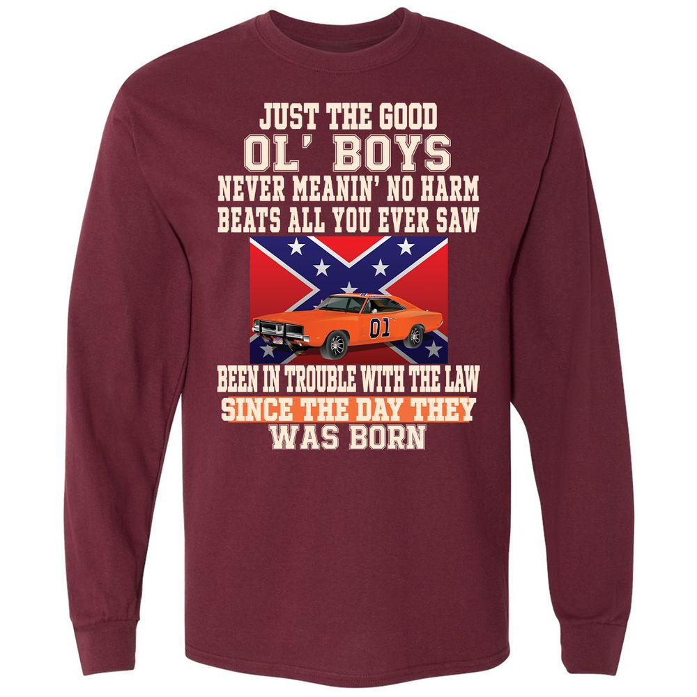 Long Sleeve T-Shirt - CTJQDAXR - Maroon - 11