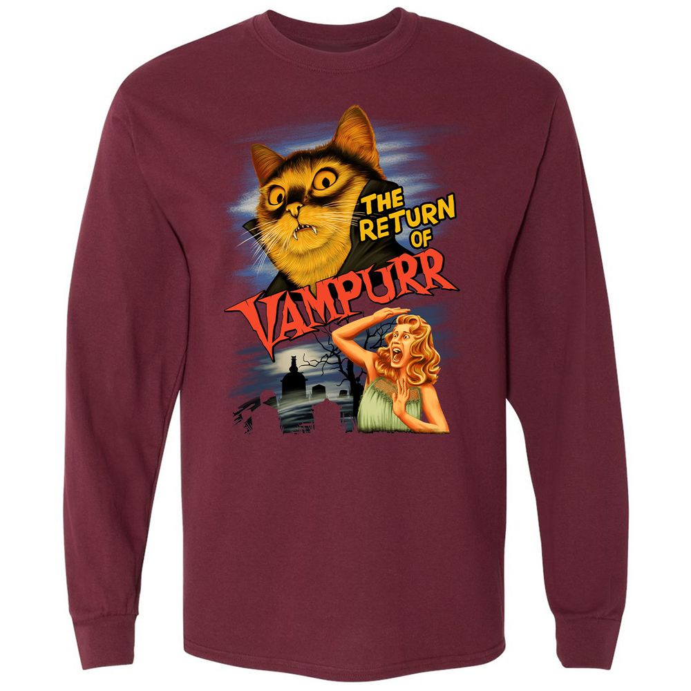 Long Sleeve T-Shirt - HH9MF6AG - Maroon - 11