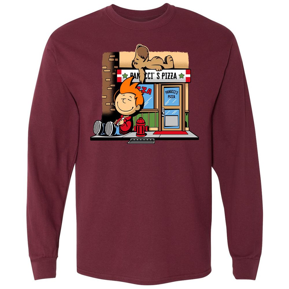 Long Sleeve T-Shirt - Y1YWW32G - Maroon - 11
